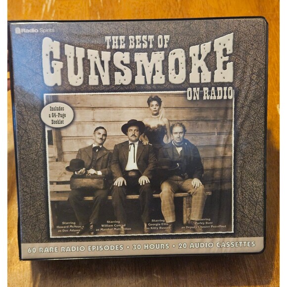 The Best of Gunsmoke on Radio 20 Audo Cassette Tapes Rare Radio Episodes 2000 - Picture 1 of 7